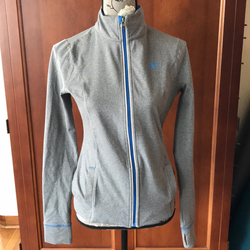 A&F  Grey zip Jacket